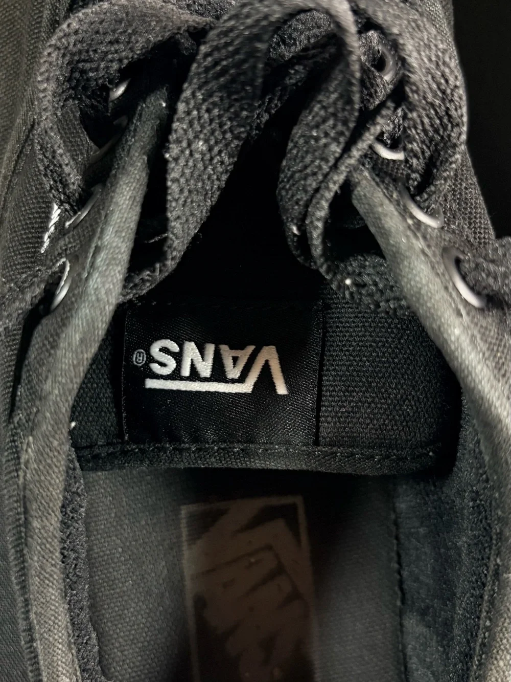 Vans Kids Black Canvas Lace-Up Sneakers